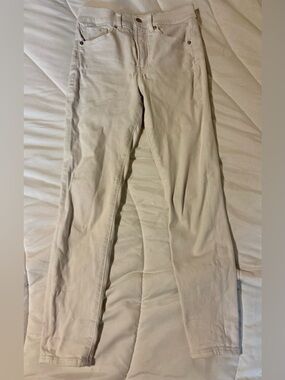 White Express High Rise Skinny Jeans- stretch one size